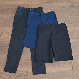 Boys Under Armour Fit Pant & 2 Shorts Set - Black and Navy, Loose Fit, Heatgear